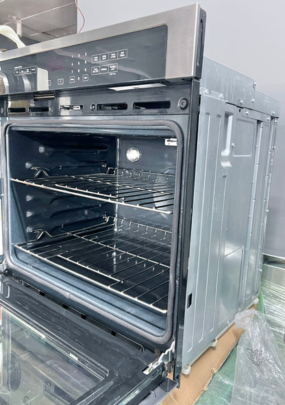 30 Inch Whirlpool  WOS31ES0JS 5.0 Cu. Ft. Electric Single Wall Oven,New Open Box , Self-Cleaning, 5.0 cu. ft., Hidden Bake Element, Control Lock Sabbath, ADA, Stainless Steel, 999149