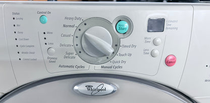 27 Inch Whirlpool GGW9200LW Front Load Gas Dryer Machine with Pedestal , White , 444294