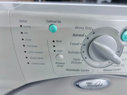 27 Inch Whirlpool GGW9200LW Front Load Gas Dryer Machine with Pedestal , White , 444294