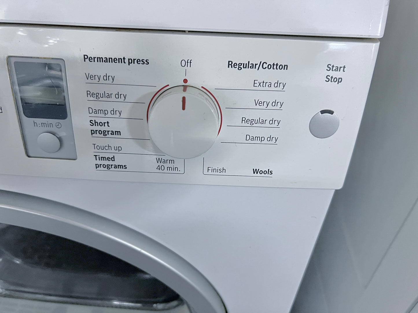 24 Inch Bosch Axxis Series  WTE86300US Compact Ventless Electric Front Load Dryer,3.9 cu. ft., 11 Drying Cycles, 4 Drying Options, LED Display Anticrease Feature , 444138