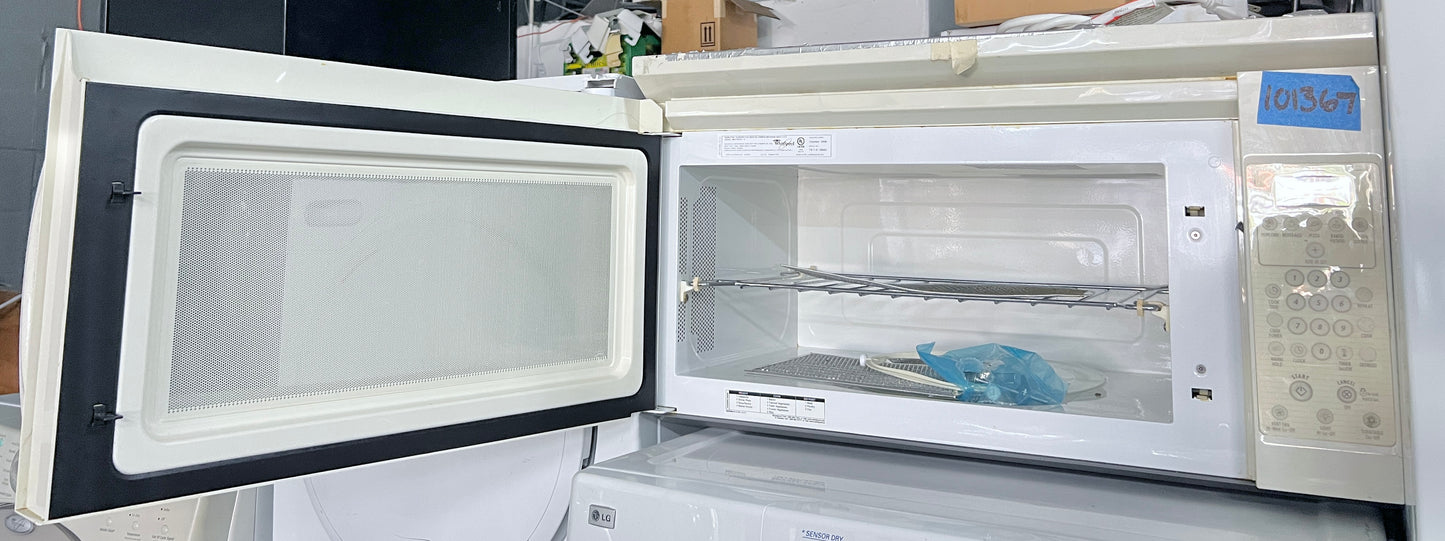 30 Inch Whirlpool  MH1170XST 1.7 Cu. Ft. Over the Range Microwave , 1,000 Watts of Power , 3-Speed Fan, Off White Bisque , 101367