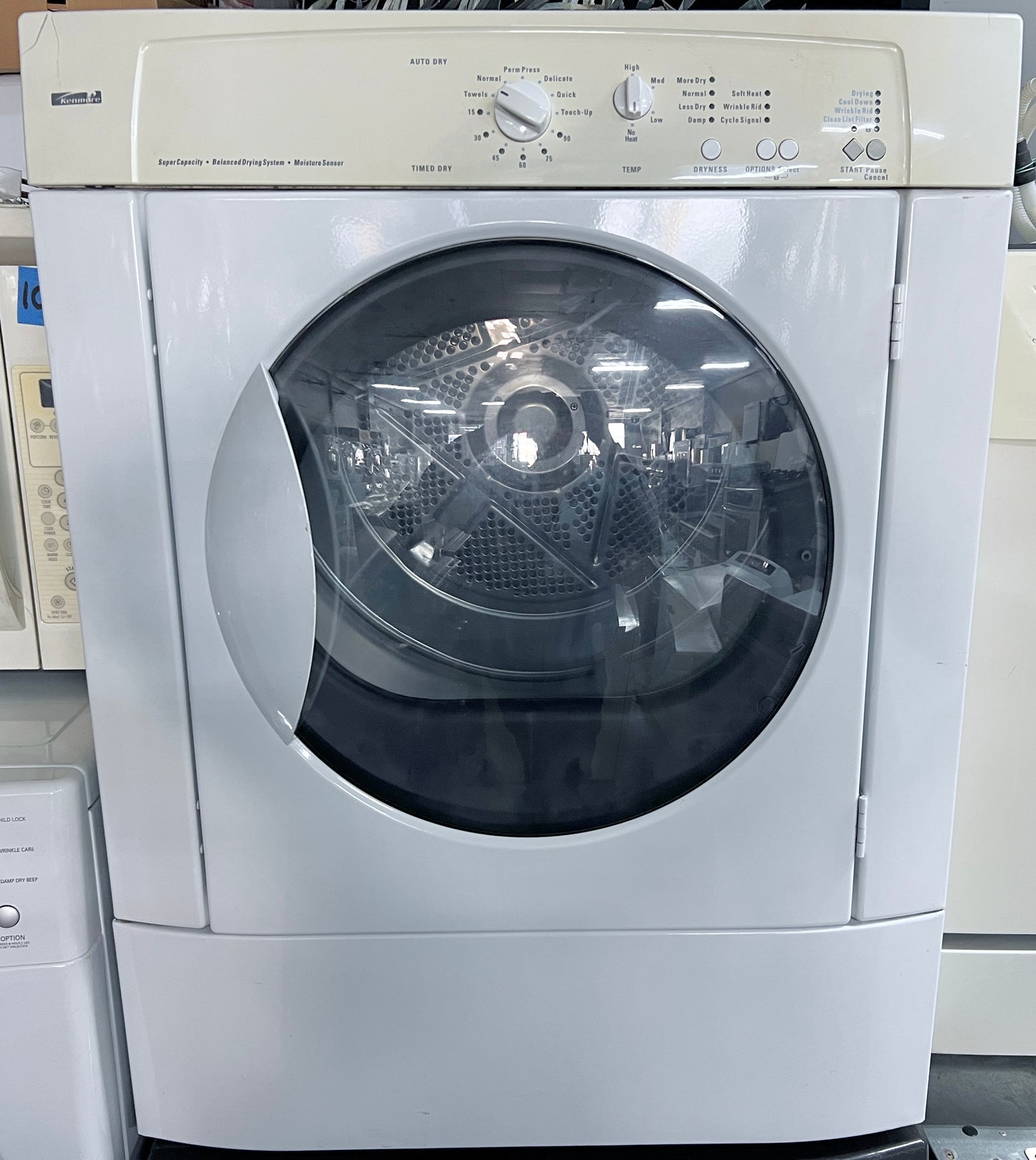 27 Inch Kenmore Front Load Electric Dryer , Stackable , White , 417.88042700, 444402
