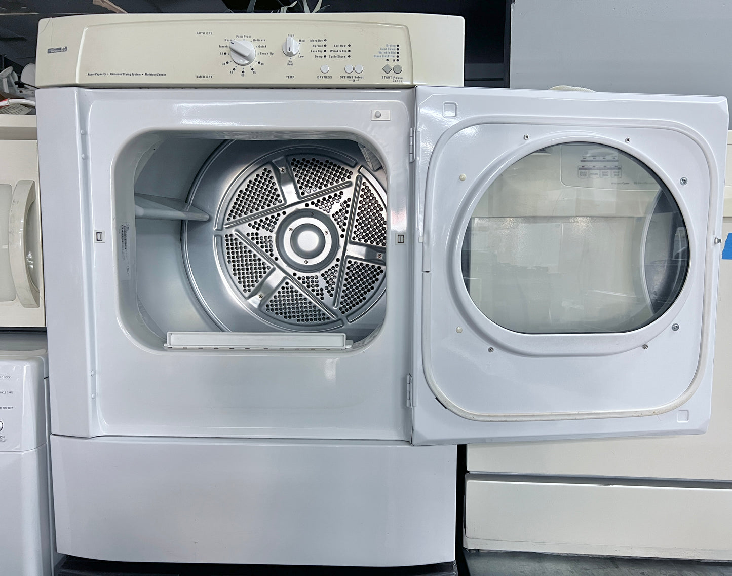 27 Inch Kenmore Front Load Electric Dryer , Stackable , White , 417.88042700, 444402