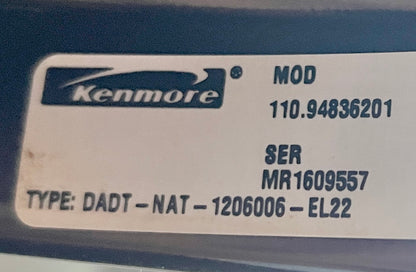 Kenmore Elite HE3 27 吋前置式瓦斯乾燥機黑色，110.94836201、999618