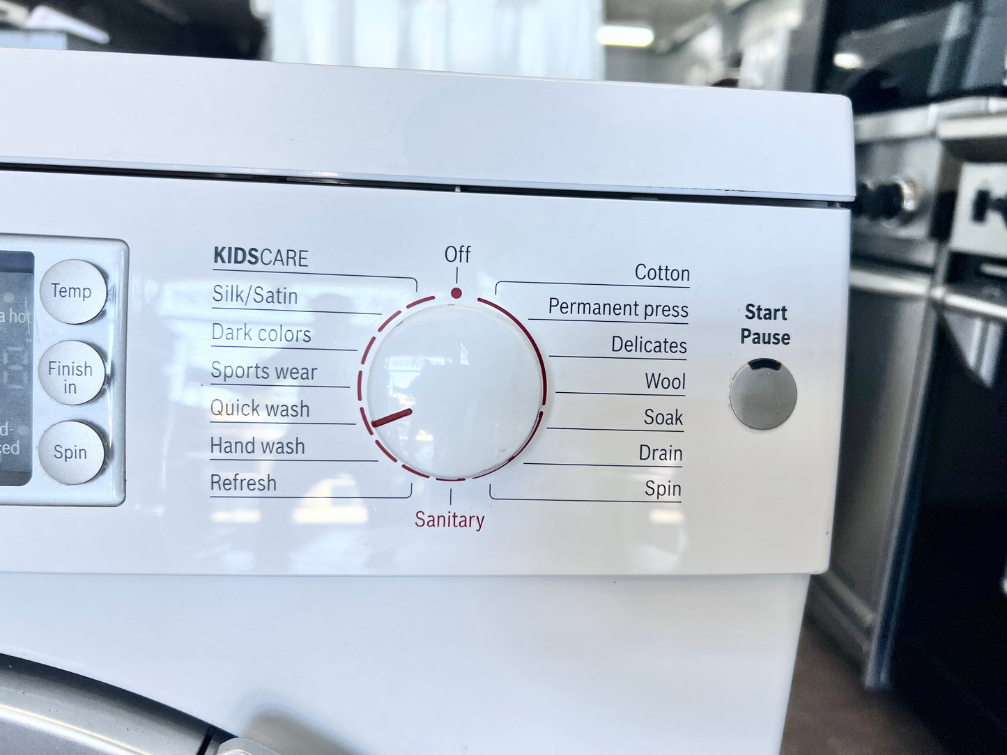 24 Inch Bosch Axxis Plus Series  WAS24460UC Compact Front Load Stackable Washer , 2.2 cu. ft. Capacity, 15 Wash Programs, Energy Consumption of 130 kWH/year, Touch Controls & LED Display 1,200 RPM Spin Speed , 444389