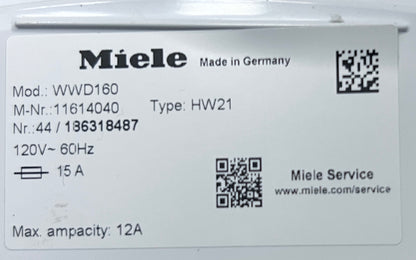 24 Inch Miele  WWD160WCS Front Load Washer 2.26 cu ft.,  Miele Classic T1 Series  TWB120WP Electric Dryer 4.1 Cu. Ft. Capacity, Heat Pump Dryer, Energy Star Certified
