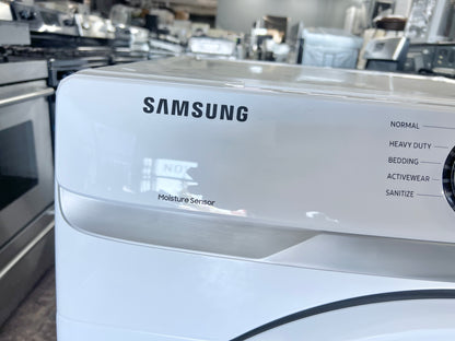 27 inch Samsung  DVE45T6000W  Front Load Electric Dryer 7.5 Cu. Ft., 10 Dryer Programs, Smart Care, Sensor Dry, Sanitize, Wrinkle Prevent, Eco Dry, ADA Compliant  , White 444391