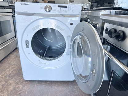 27 inch Samsung  DVE45T6000W  Front Load Electric Dryer 7.5 Cu. Ft., 10 Dryer Programs, Smart Care, Sensor Dry, Sanitize, Wrinkle Prevent, Eco Dry, ADA Compliant  , White 444391