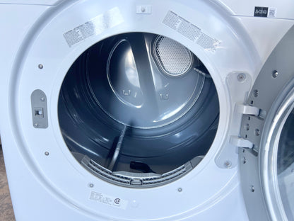 27 inch Samsung  DVE45T6000W  Front Load Electric Dryer 7.5 Cu. Ft., 10 Dryer Programs, Smart Care, Sensor Dry, Sanitize, Wrinkle Prevent, Eco Dry, ADA Compliant  , White 444391