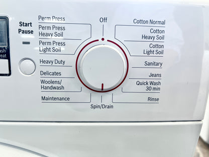 24 Inch Bosch Ascenta Series  WAP24200UC Front Load Compact Washer 2.2 cu. ft., Raindrop Structured Stainless Steel Drum, Anti Vibration Circular Side Walls, 30 Min. Quick Wash , White Door , 444394