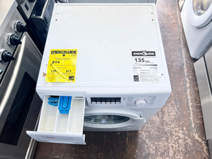 24 Inch Bosch Ascenta Series  WAP24200UC Front Load Compact Washer 2.2 cu. ft., Raindrop Structured Stainless Steel Drum, Anti Vibration Circular Side Walls, 30 Min. Quick Wash , White Door , 444394