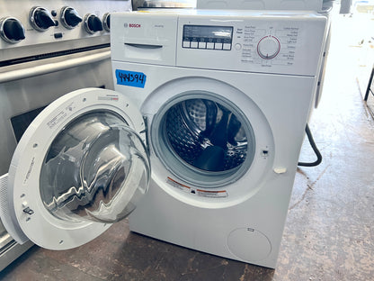 24 Inch Bosch Ascenta Series  WAP24200UC Front Load Compact Washer 2.2 cu. ft., Raindrop Structured Stainless Steel Drum, Anti Vibration Circular Side Walls, 30 Min. Quick Wash , White Door , 444394