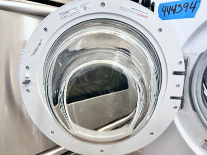24 Inch Bosch Ascenta Series  WAP24200UC Front Load Compact Washer 2.2 cu. ft., Raindrop Structured Stainless Steel Drum, Anti Vibration Circular Side Walls, 30 Min. Quick Wash , White Door , 444394