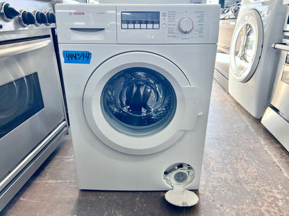 24 Inch Bosch Ascenta Series  WAP24200UC Front Load Compact Washer 2.2 cu. ft., Raindrop Structured Stainless Steel Drum, Anti Vibration Circular Side Walls, 30 Min. Quick Wash , White Door , 444394