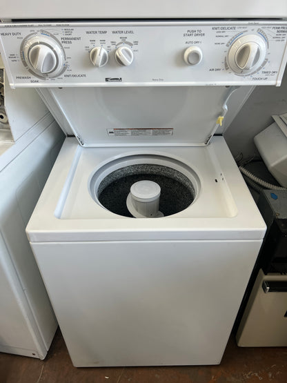 Kenmore 24 Gas Dryer Laundry Center, Stackable, in white 999344, 110.9875279A