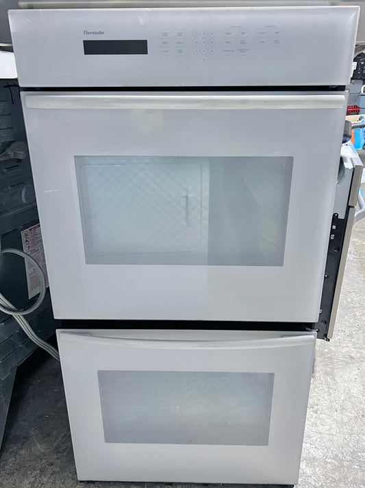 27 Inch Thermador Built In Electric Wall Double Oven,True European Convection,White 444408