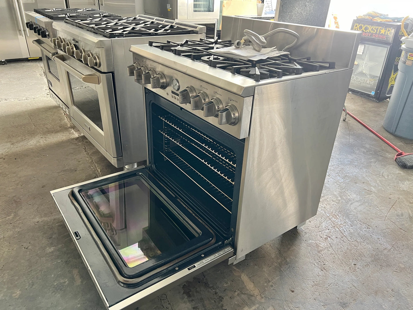 Kenmore Pro 36 Inch Dual Fuel Gas Range, 6 Sealed Burners , Convection Oven, in Stainless Steel