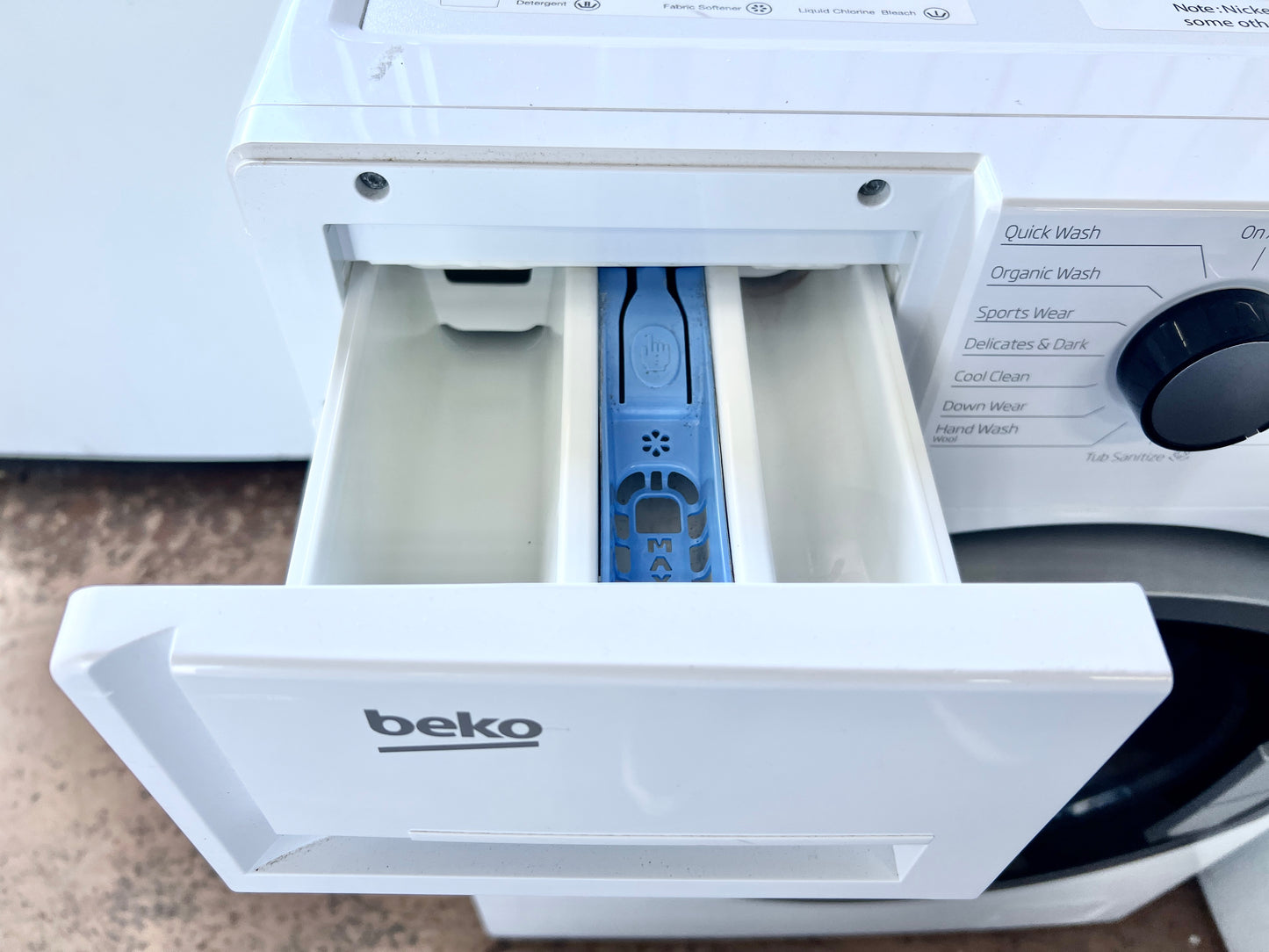 24 Inch Beko  New Open Box BWM7200X Front Load Washer 1.95 Cu. Ft., 1200 RPM Spin Speed, AntiCrease, Child Lock, Lifetime Stainless Steel Drum, 15 Wash Cycles, Allergen Cycle, Down Wear Cycle, Organic Wash Cycle, ENERGY STAR , 444410
