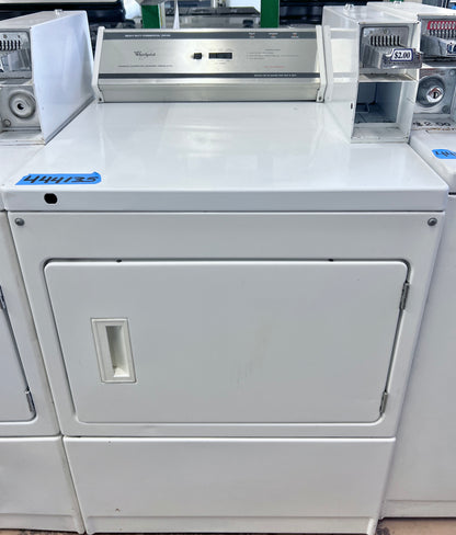 27 Inch Whirlpool Commercial Heavy Duty Coin Operated Front Load Electric 220V Dryer Machine in White , CEM2760KQ1,  444135