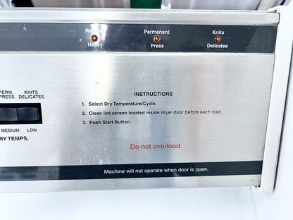 27 Inch Whirlpool Commercial Heavy Duty Coin Operated Front Load Electric 220V Dryer Machine in White , CEM2760KQ1,  444135