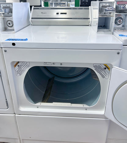 27 Inch Whirlpool Commercial Heavy Duty Coin Operated Front Load Electric 220V Dryer Machine in White , CEM2760KQ1,  444135