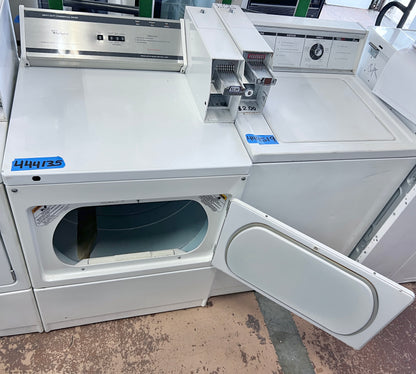 27 Inch Whirlpool Commercial Heavy Duty Coin Operated Front Load Electric 220V Dryer Machine in White , CEM2760KQ1,  444135