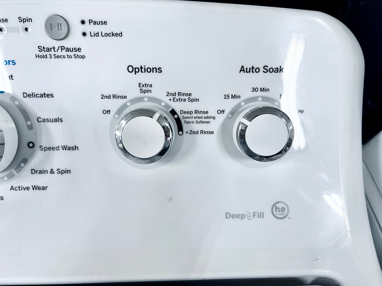 27 Inch GE  GTW460ASJWW 4.2 cu. ft. Top Load Washer , 14 Wash Cycles, 700 RPM, Speed Wash, PreciseFill , 4 Water Levels, Deep Fill, Auto Soak , Dual Action Agitator , 444416