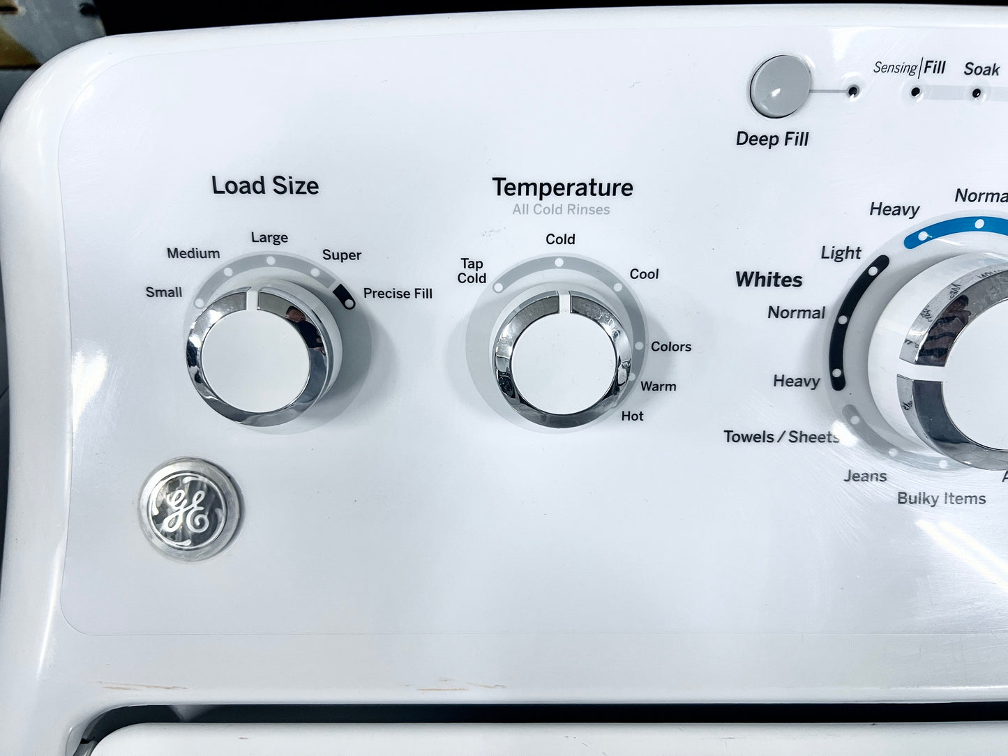 27 Inch GE  GTW460ASJWW 4.2 cu. ft. Top Load Washer , 14 Wash Cycles, 700 RPM, Speed Wash, PreciseFill , 4 Water Levels, Deep Fill, Auto Soak , Dual Action Agitator , 444416