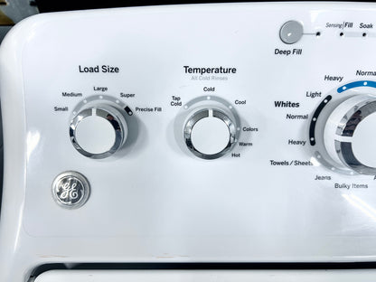 27 Inch GE  GTW460ASJWW 4.2 cu. ft. Top Load Washer , 14 Wash Cycles, 700 RPM, Speed Wash, PreciseFill , 4 Water Levels, Deep Fill, Auto Soak , Dual Action Agitator , 444416