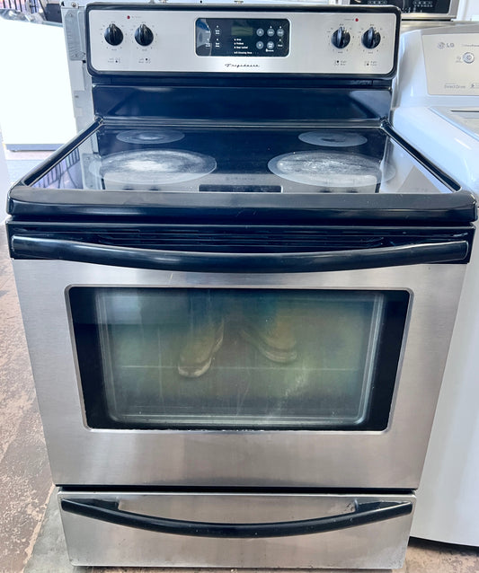 30 Inch Frigidaire  FEF366ECD Electric Range Glasstop, 4 Radiant Elements & Advanced Bake Cooking System, Stainless Steel , 444422