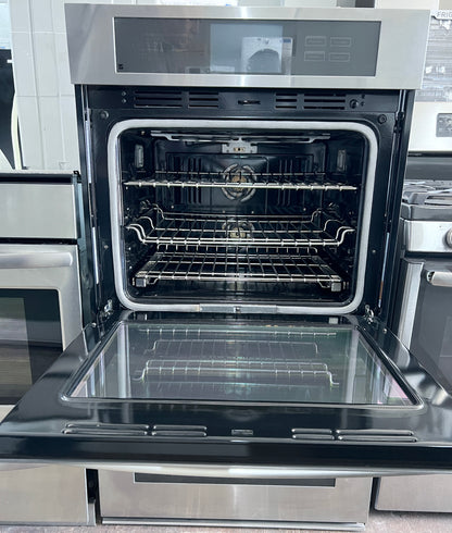 30 Inch JennAir Euro-Style Series  JJW3830DS Built In Wall Double Combination Smart Electric Wall Oven , 10 Cu. Ft. , V2 Vertical Dual Fan Convection, Self Clean, WiFi, Sabbath, Proof Mode, Delay Start, Keep Warm, Prop 65, UL Certified , 444223