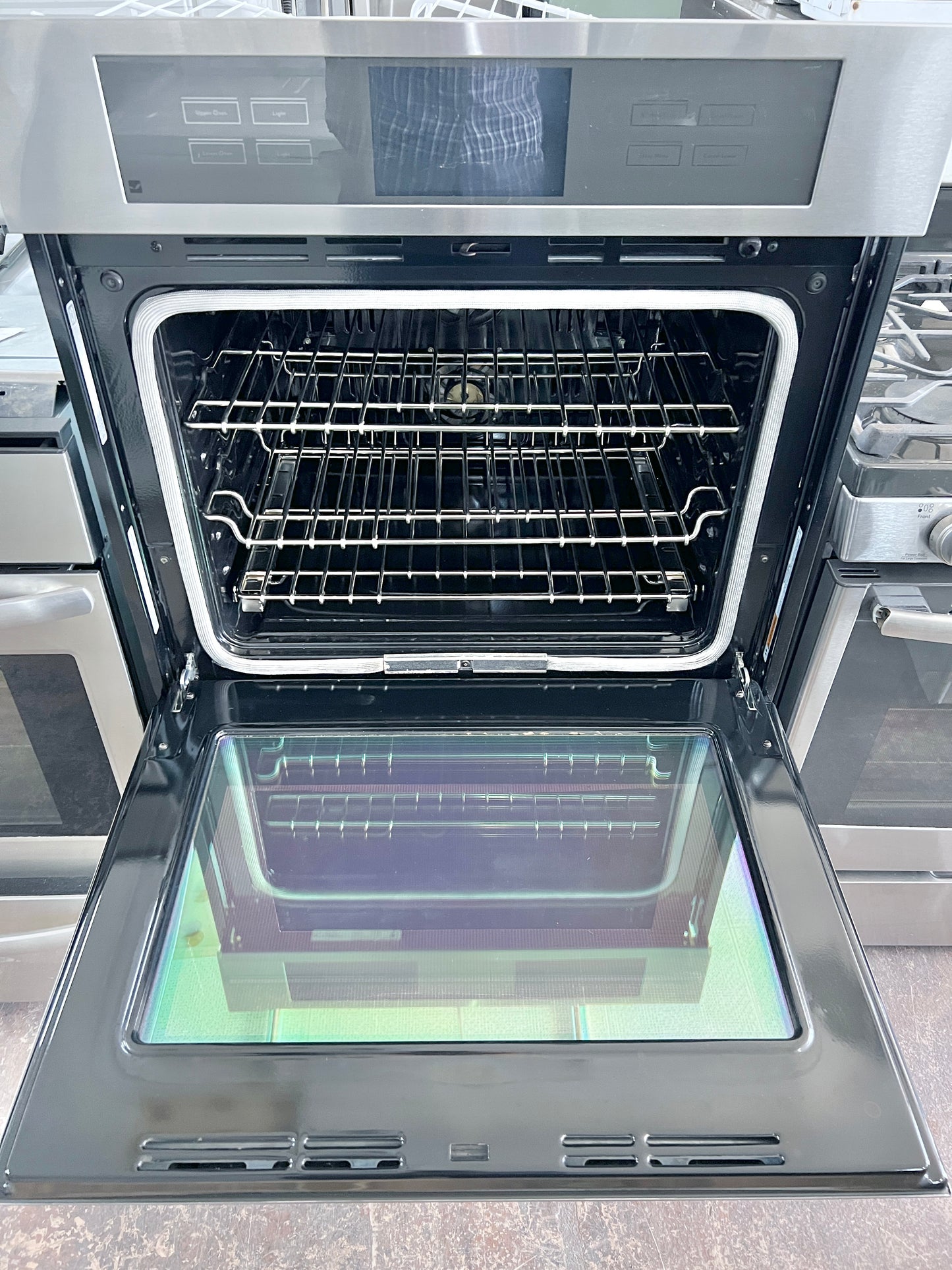 30 Inch JennAir Euro-Style Series  JJW3830DS Built In Wall Double Combination Smart Electric Wall Oven , 10 Cu. Ft. , V2 Vertical Dual Fan Convection, Self Clean, WiFi, Sabbath, Proof Mode, Delay Start, Keep Warm, Prop 65, UL Certified , 444223
