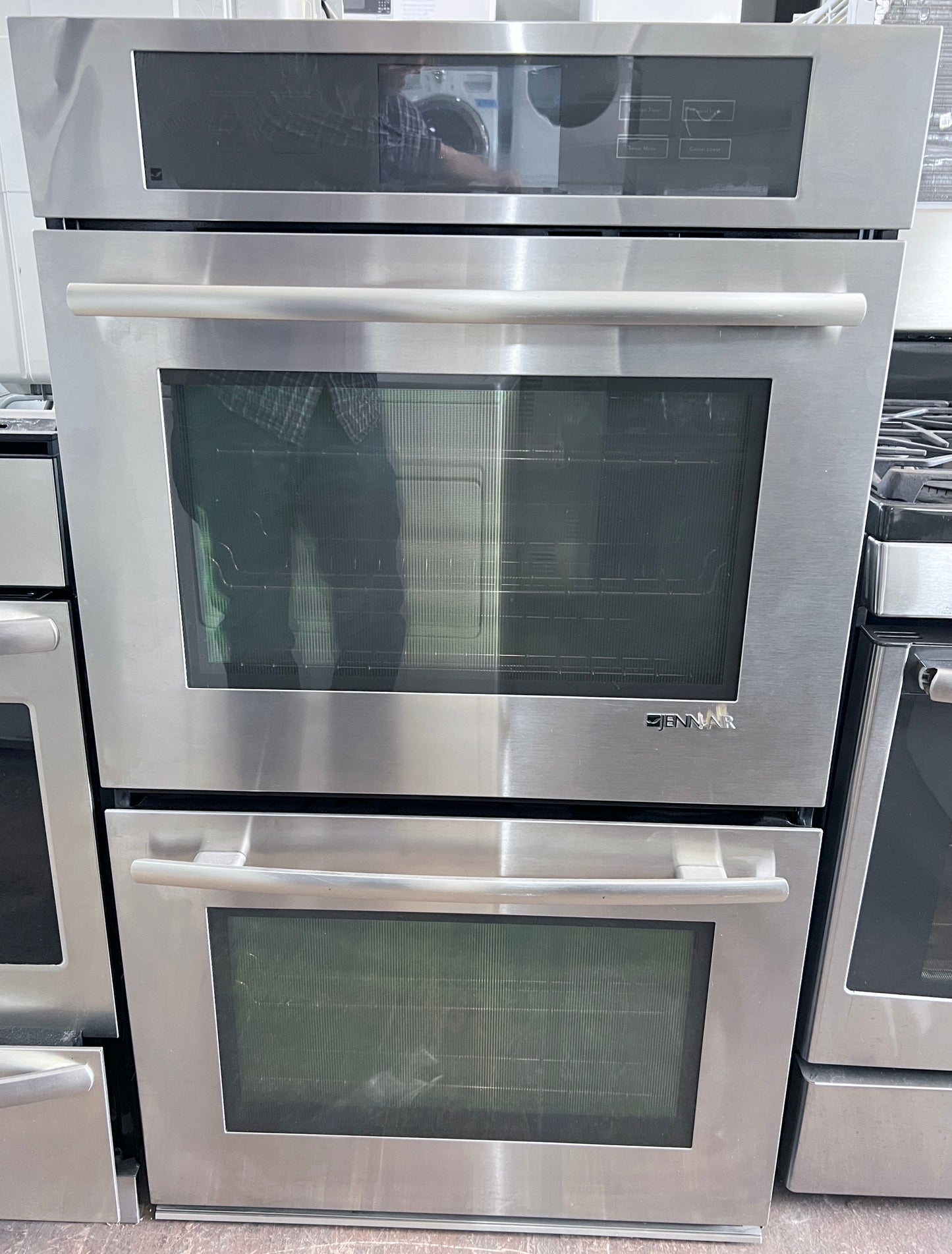 30 Inch JennAir Euro-Style Series  JJW3830DS Built In Wall Double Combination Smart Electric Wall Oven , 10 Cu. Ft. , V2 Vertical Dual Fan Convection, Self Clean, WiFi, Sabbath, Proof Mode, Delay Start, Keep Warm, Prop 65, UL Certified , 444223