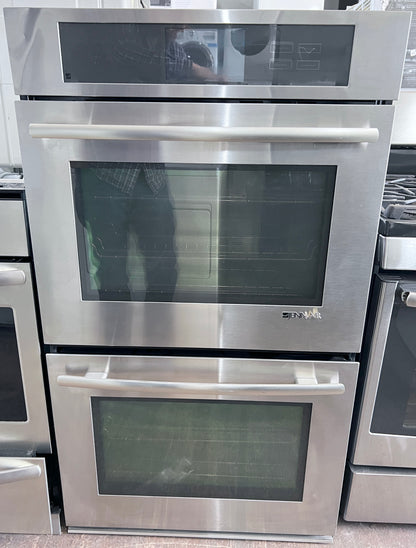 30 Inch JennAir Euro-Style Series  JJW3830DS Built In Wall Double Combination Smart Electric Wall Oven , 10 Cu. Ft. , V2 Vertical Dual Fan Convection, Self Clean, WiFi, Sabbath, Proof Mode, Delay Start, Keep Warm, Prop 65, UL Certified , 444223