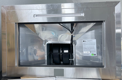 36 Inch LG Studio LSHD3680ST Wall Mount Chimney Hood , 600 CFM Internal Blower, Wi-Fi, IR Touch Controls, LED Lighting, Mesh Filters, Stainless Steel ,New Open Box 369425