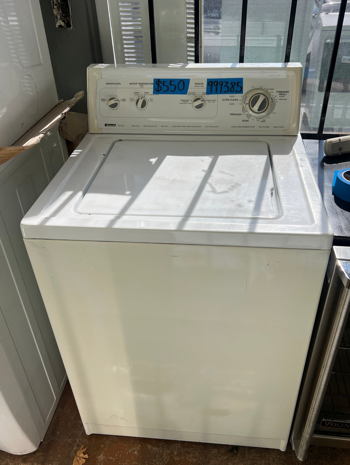 Kenmore 80 Series Top Load Washer White 888612 Used Working Condition
