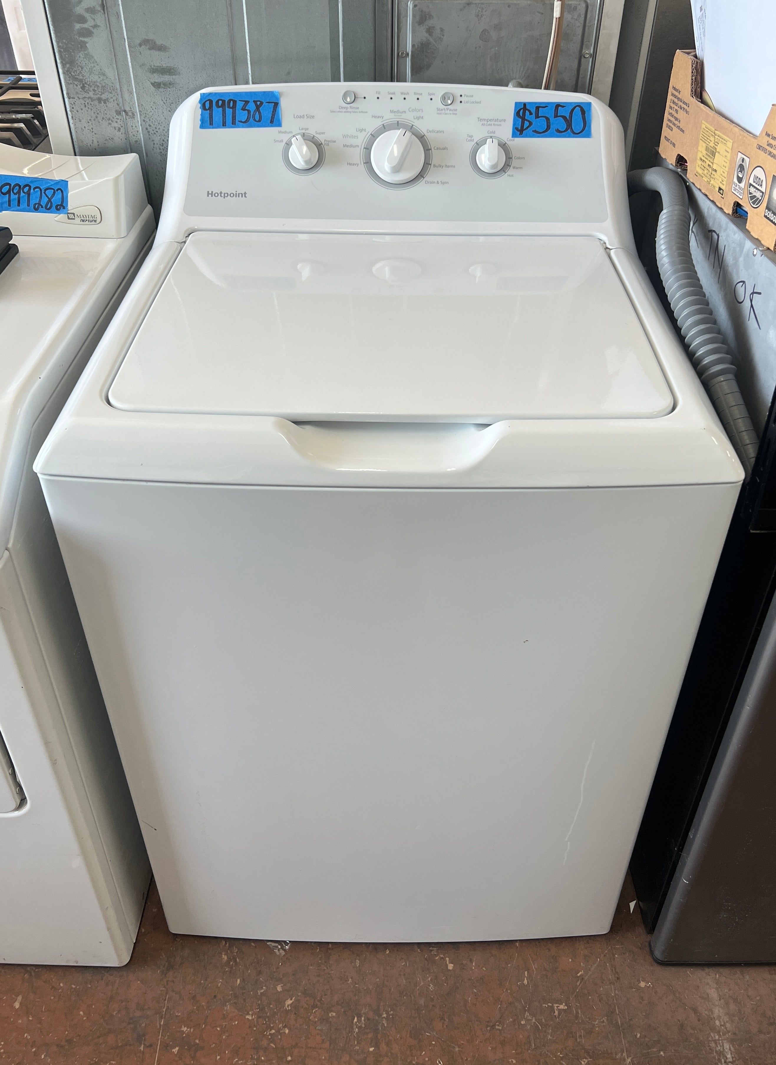 Used hotpoint washer and outlet dryer