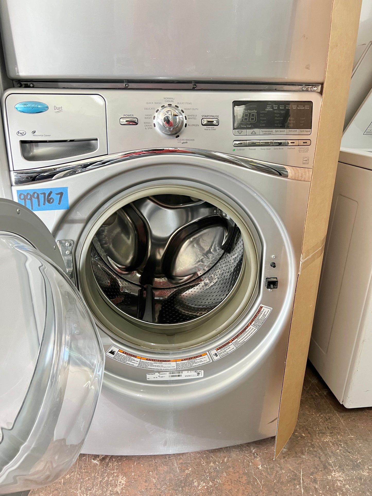 Whirlpool Duet Front Load Washer In Silver, WFW94HEXL2, 999767