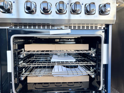 48 Inch Viking 5 Series  VDR5486GSB Freestanding Professional Dual Fuel Range , 6 Sealed Burners, Double Oven, 7.3 Cu. Ft. Total Capacity, Self-Clean, VariSimmer , Griddle, Slate Blue, Natural Gas , New Open Box