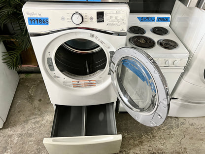 Whirlpool Duet Steam Front Load Electric Dryer In White, WED95HEDW0, 999865