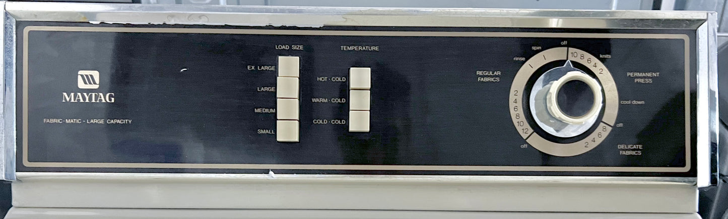 27 Inch Maytag Heavy Duty Top Load Washer , Beige off white , agitator , large capacity , used condition 444249