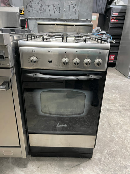 20 Inch Avanti Elite Gas Range Stainless Steel Bake Broil 4 Burner, Natural Gas, 131308