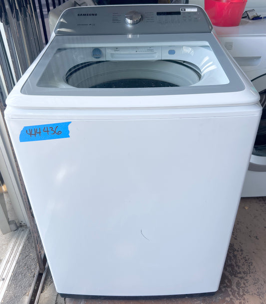 27 Inch Samsung  WA50R5200AW  Top Load Washer 5.0 Cu. Ft., 10 Wash Cycles, Active WaterJet, EZ Access, Deep Fill, Smart Care, VRT Plus, Quick Wash, ENERGY STAR: White , 444436