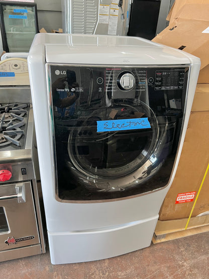 29 Inch LG DLEX9000W Turbo Steam Series 9 Cu Ft Front Load  Electric Dryer , Wrinkle Care , Sensor Dry , 14 Dry Cycles , 5 Temperature Selection , White , Used condition , 444263