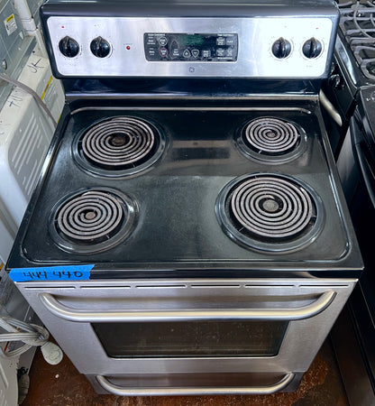 30 Inch GE Electric Freestanding Range , 4 Burner Coil Elements , Stainless Steel , JGP35S0K4SS, 444440