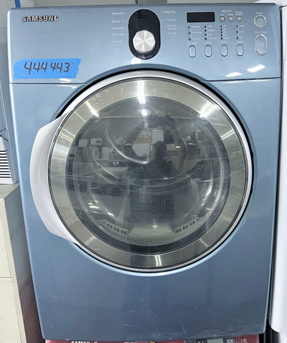 27 Inch Samsung  DV218AEB  Electric Dryer 7.3 cu. ft., 7 Dry Cycles Including Wrinkle Release, 2 Options, 4 Temperature Settings, Sensory Dry, LED Display , Blue , 444443