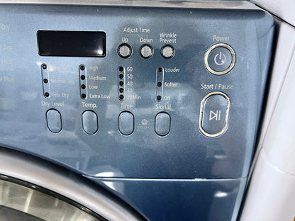 27 Inch Samsung  DV218AEB  Electric Dryer 7.3 cu. ft., 7 Dry Cycles Including Wrinkle Release, 2 Options, 4 Temperature Settings, Sensory Dry, LED Display , Blue , 444443
