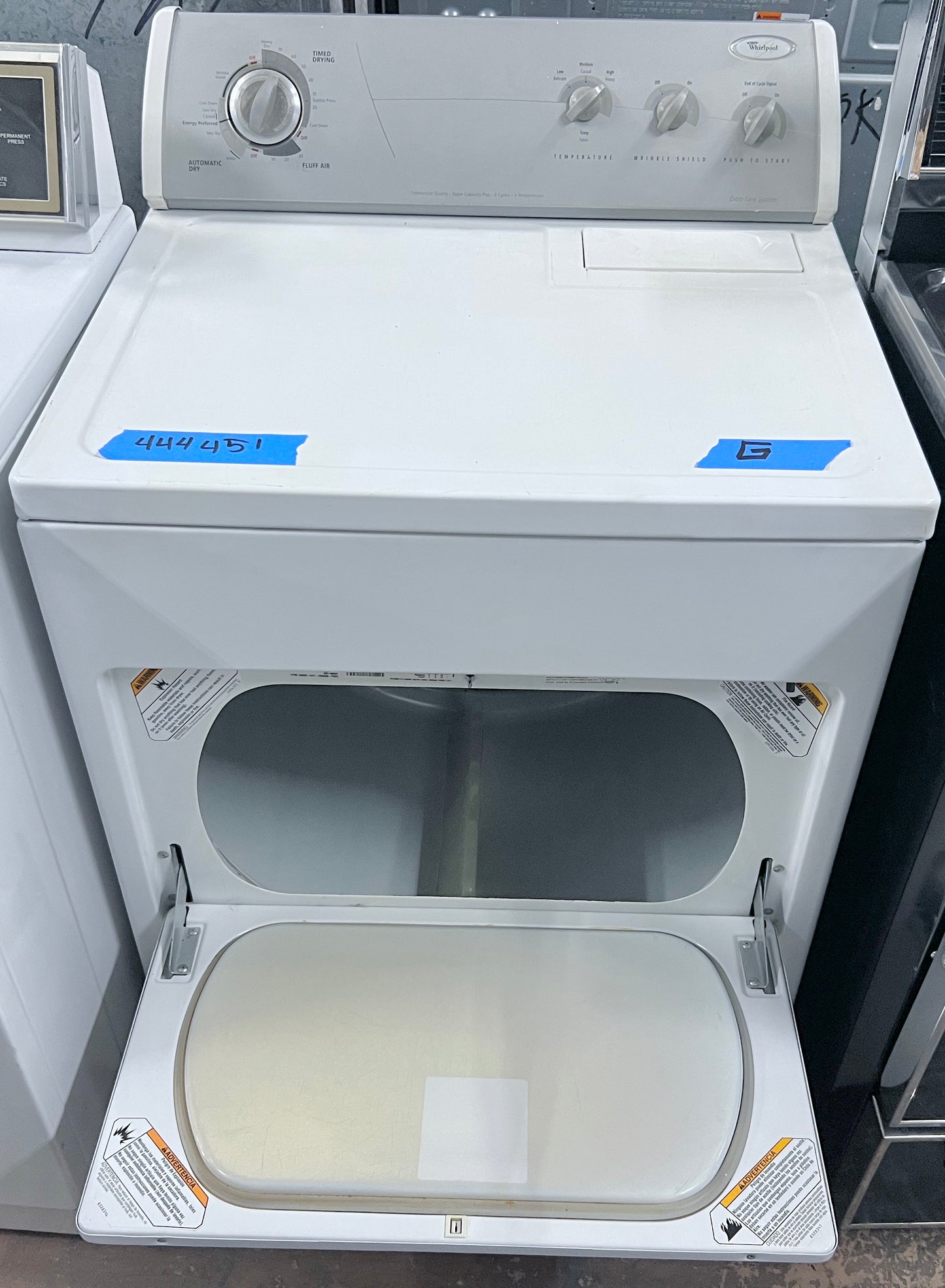 29 Inch Whirlpool LGR6636PW Front Load Gas Dryer Machine , White , 444451