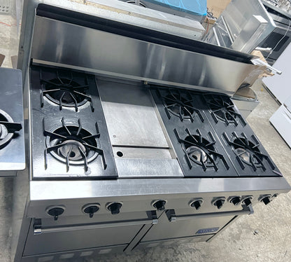 48 Inch Viking Professional Gas Range 6 Burner with Griddle , Stainless Steel , 444453