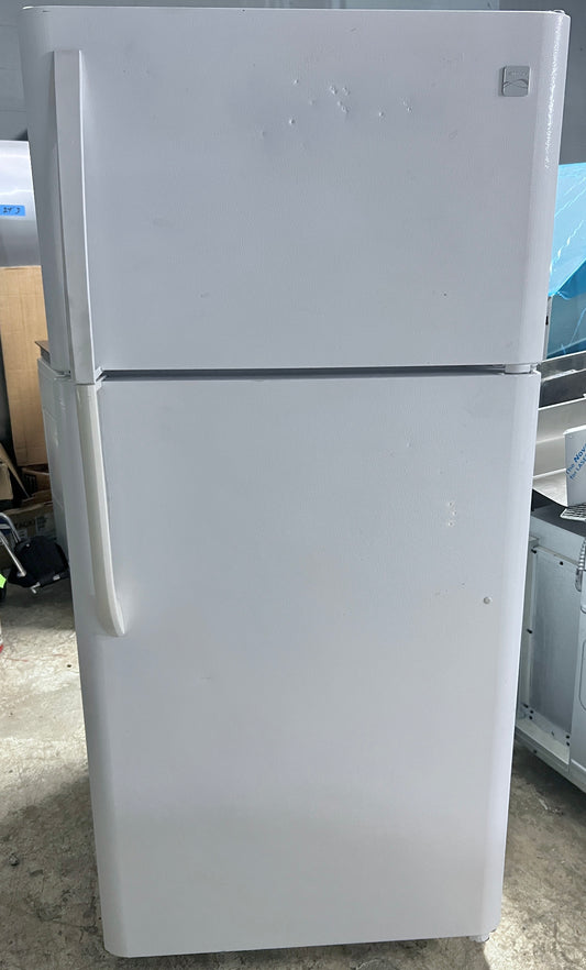 30 Inch Kenmore Top Freezer White Refrigerator , 18 Cu Ft , 253.6041261E,  444454